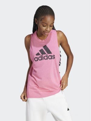 Top cu croială lejeră Adidas roz