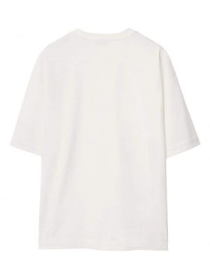 Medvilninis marškinėliai Burberry balta