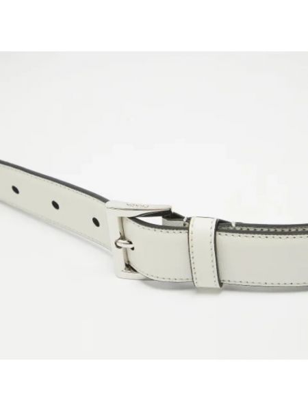 Cinturón de cuero Prada Vintage blanco