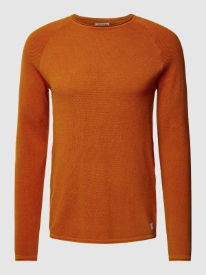 Dzianinowy sweter Jack & Jones pomarańczowy