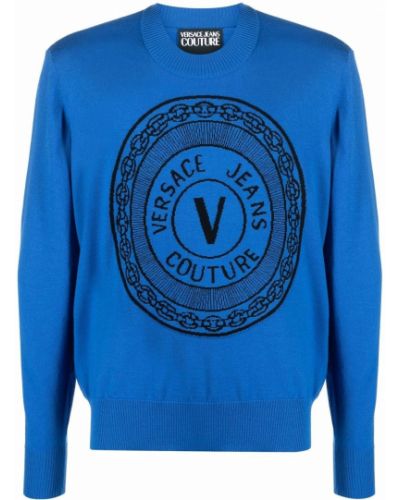 Jersey de tela jersey Versace Jeans Couture azul