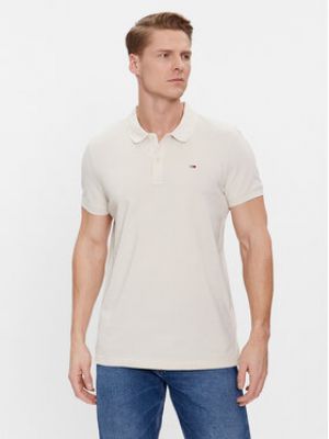 Polo slim Tommy Jeans beige