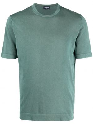 Camiseta de cuello redondo Drumohr verde
