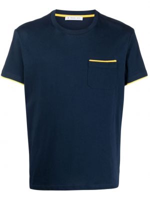 T-shirt aus baumwoll mit taschen Manuel Ritz blau