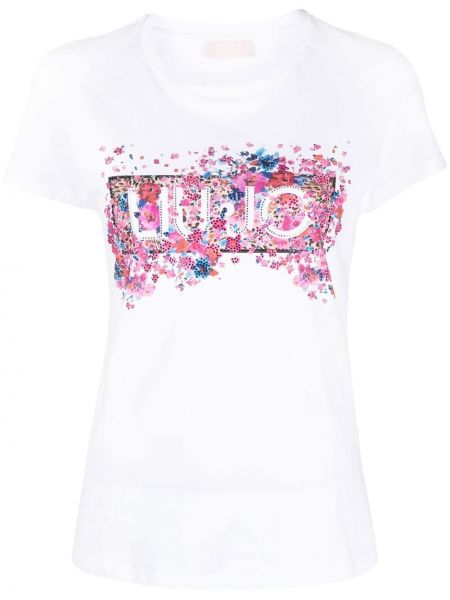 Blommig t-shirt Liu Jo vit