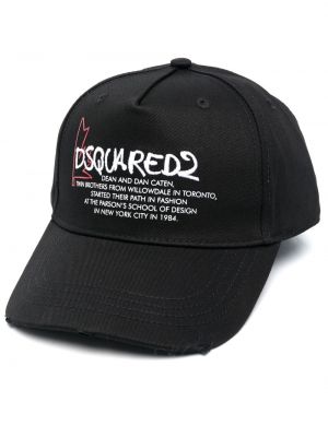 Șapcă cu broderie Dsquared2 negru