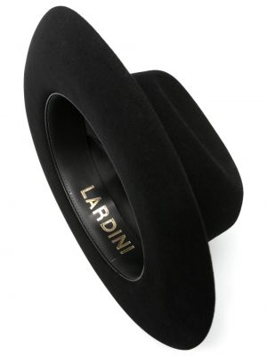 Plstěný vlněný klobouk bez podpatku Lardini černý
