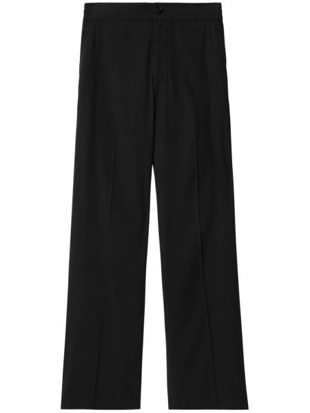 Bavlněné rovné kalhoty Burberry černé
