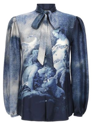 Блузка Roberto Cavalli синяя