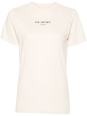 T-shirt mit print Sporty & Rich weiß