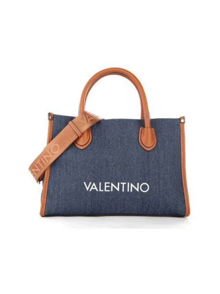Leder shopper handtasche Valentino By Mario Valentino blau