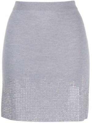 Vlněné mini sukně Jw Anderson šedé