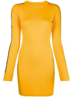 Dzianinowa sukienka mini Chiara Ferragni pomarańczowa
