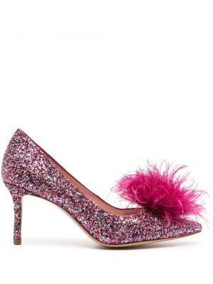 Полуотворени обувки с пера Kate Spade розово