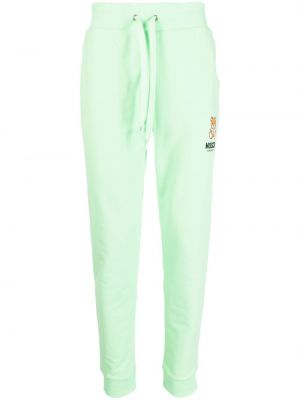 Pantaloni cu imagine Moschino verde