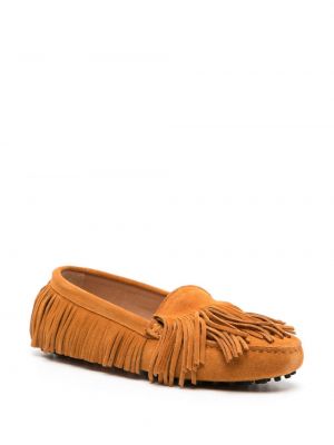 Semišové loafers Scarosso oranžové