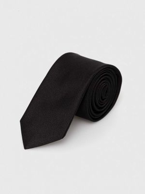 Копринена вратовръзка Boss черно
