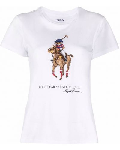 Camiseta con estampado Polo Ralph Lauren blanco