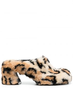 Leopard trykt mules Marni