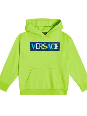 Jersey puuvilla huppari pojille Versace Kids vihreä