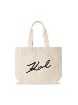 Τσάντα shopper Karl Lagerfeld μπεζ