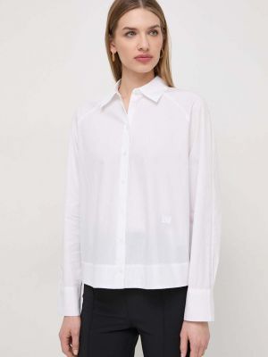 Белая хлопковая рубашка Armani Exchange