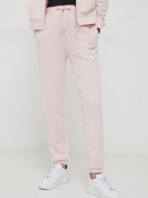 Тканевые брюки Tommy Hilfiger розовые