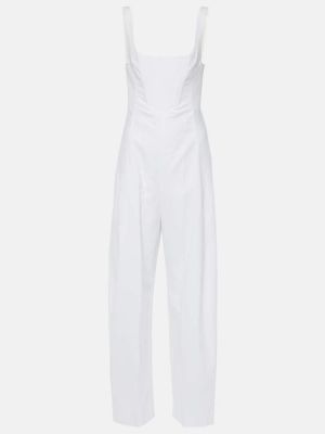 Βαμβακερή λινή ολόσωμη φόρμα Stella Mccartney λευκό