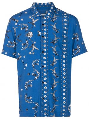 Риза с принт Osklen синьо