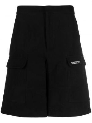 Kratke hlače kargo s printom Valentino Garavani crna