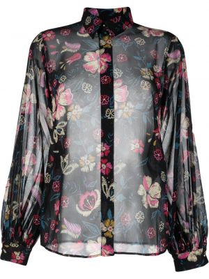 Trykt floral krage bluse Liu Jo svart