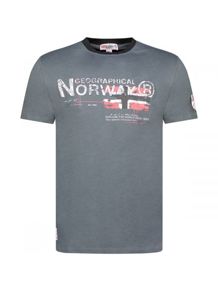 Tričko s krátkými rukávy Geographical Norway šedé