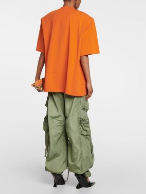 Džerzej bavlnené tričko The Attico oranžová