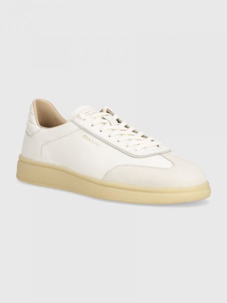 Bőr sneakers Gant fehér