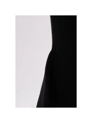 Dzianinowa sukienka midi bez rękawów z dekoltem w serek Marine Serre czarna