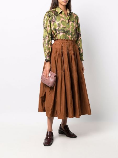 Falda larga Odeeh marrón