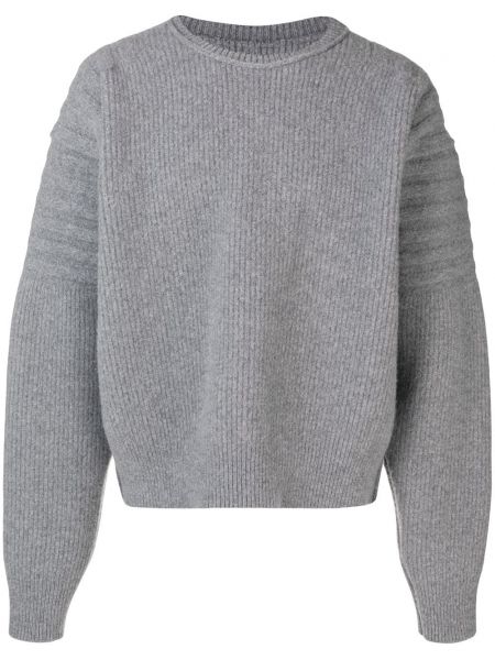 Oversize плетен пуловер Hed Mayner сиво