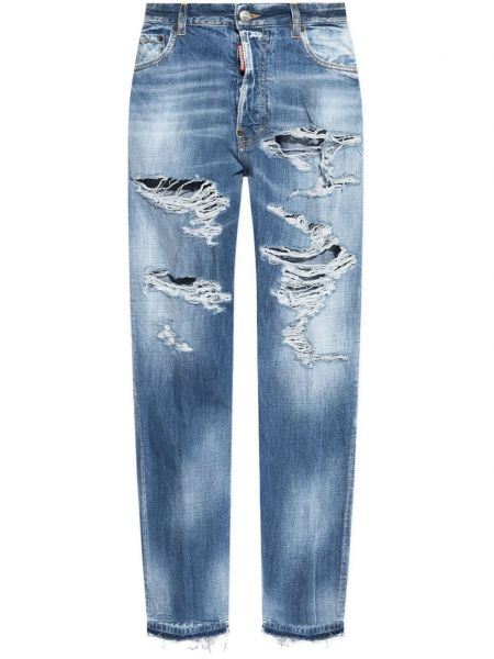 Revitty straight leg-farkut Dsquared2 sininen