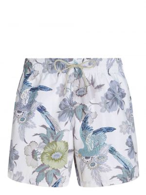 Pantaloni scurți cu model floral cu imagine Etro alb