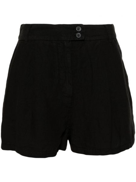 Pantaloni scurți de in plisate 120% Lino negru