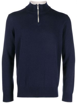 Кашмирен пуловер Eleventy синьо