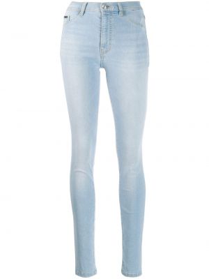 Jeans skinny taille haute Philipp Plein bleu