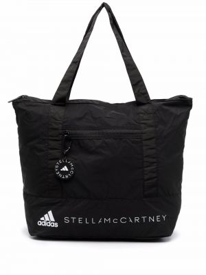 Bolso shopper con estampado Adidas By Stella Mccartney negro