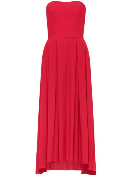 Robe mi-longue en soie Azeeza rouge