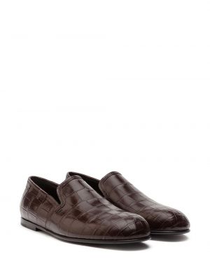 Slip-on nahast kingad Dolce & Gabbana pruun