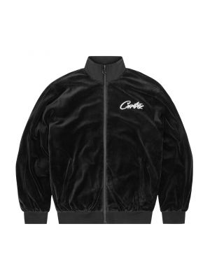 Черная велюровая куртка Corteiz