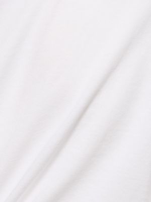 Μακρυμάνικη βαμβακερή μπλούζα Les Tien λευκό