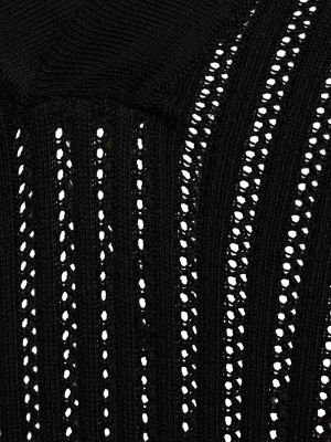 Polo di cachemire in maglia Frescobol Carioca nero