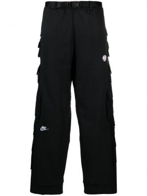 Egyenes szárú nadrág Nike fekete