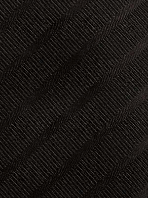 Cravate à bouts pointus en jacquard Saint Laurent noir
